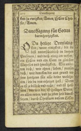 Dancksagung für Gottes barmhertzigkeit.