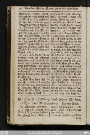 III. Von der Erlösung durch Jesum Christum.