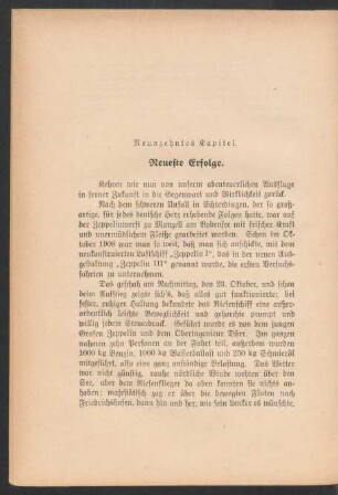 Neunzehntes Kapitel. Neueste Erfolge.