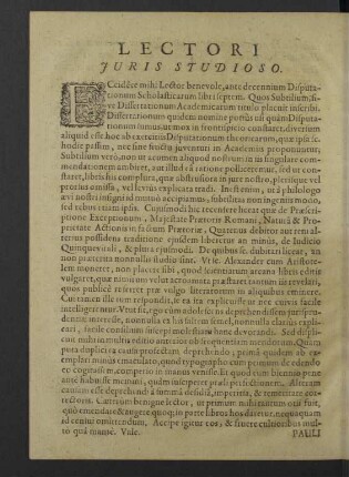 Lectori juris studioso.