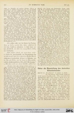 4: Ueber die Ausstellung des deutschen Künstlerbundes