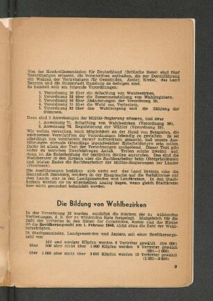 Die Bildung von Wahlbezirken