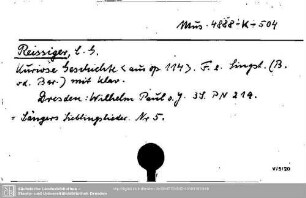 Reissiger, Carl Gottlieb, kuriose Geschichte