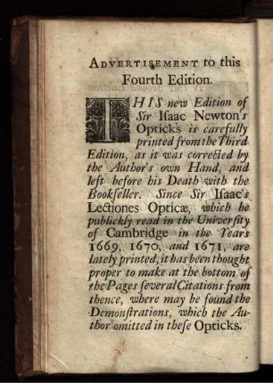 Advertisement to this fourth edition