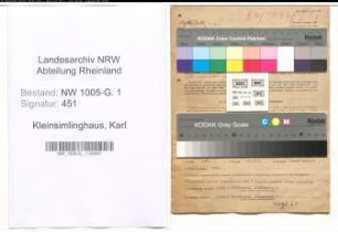 Entnazifizierung Karl Kleinsimlinghaus , geb. 10.02.1894 (Gaertner)