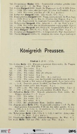 Königreich Preussen (Nr. 739-1318)