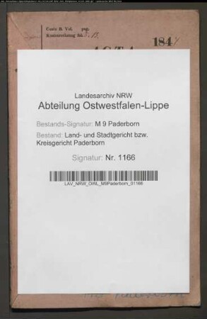 Erblasser: Fiebig, Heinrich Gottlieb: