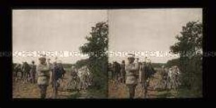 Generalstabsoffiziere beobachten das Gefechtsfeld, Pusterthal, Südtirol