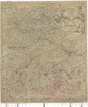 Bavariae Circulus et Electoratus : In Suas Quasque Ditiones tam cum Adiacentibus Quam Insertis Regionibus accuratißime divisus = La Cercle de Baviere