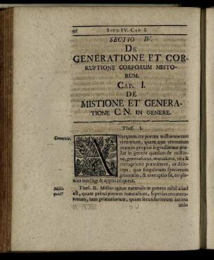Sectio IV. De Generatione Et Corruptione Corporum Mistorum.