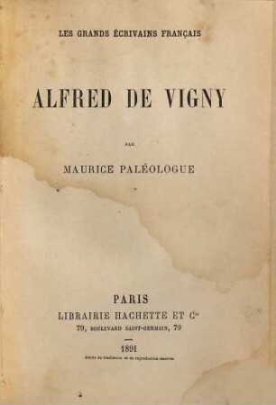 Alfred de Vigny