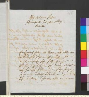 Brief von Baumgaertner, Albert Heinrich an Goethe, Johann Wolfgang von