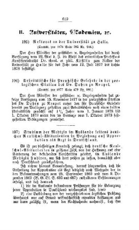 Rektorat an der Universität zu Halle : [II. Universitäten, Akademien, etc.]