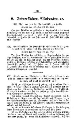 Rektorat an der Universität zu Halle : [II. Universitäten, Akademien, etc.]