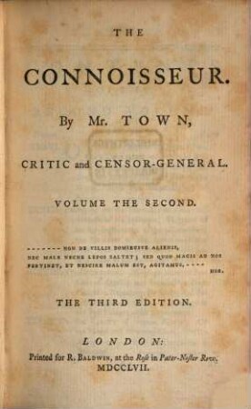The connoisseur. 2. 1754/55