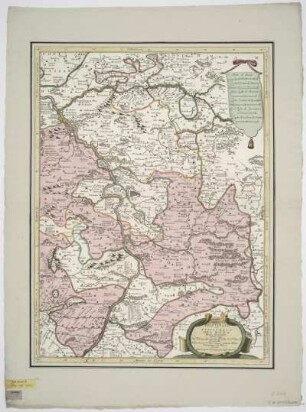 Karte vom Östlichen Oberrheinischen Reichskreis, 1:250 000, Kupferstich, um 1690