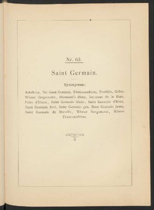 Nr. 63. Saint Germain