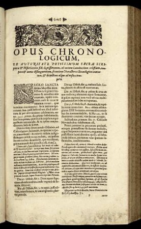 Opus Chronologicum [...]