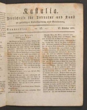 Ausgabe vom 24. October 1831.