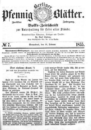 No. 7, Sonnabend, den 10. Februar