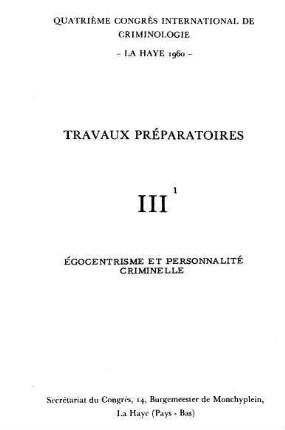 Égocentrisme et personnalité criminelle