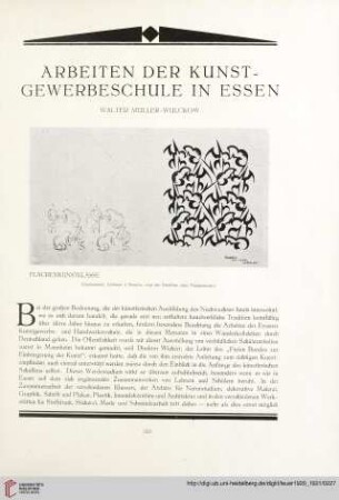 2: Arbeiten der Kunstgewerbeschule in Essen
