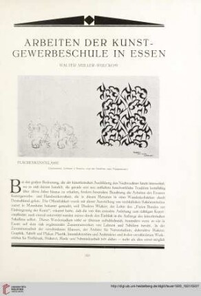 2: Arbeiten der Kunstgewerbeschule in Essen