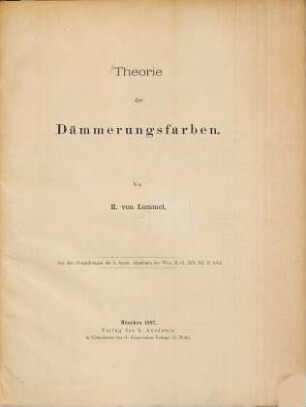 Theorie der Dämmerungsfarben, [1]