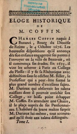 Les Oeuvres De M. Coffin, Ancien Recteur De L'Université, ..., 1