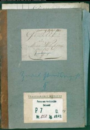 Zivilstandsregister der Munizipalität Cappeln (G 1812). (Gemeinde: Westerkappeln, Kreis Tecklenburg)