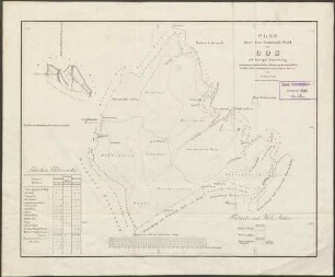 Plan über den Gemeinde-Wald von Oos auf dortiger Gemarkung