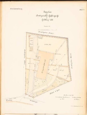 Amtsgericht und Gefängnis, Goldberg: Lageplan 1:100