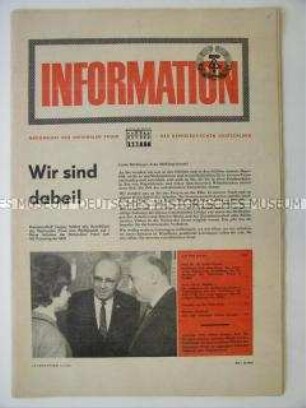 Sonderdruck zur Nationalratstagung der Nationalen Front mit Aufruf des Kreisausschusses Torgau zum Wettbewerb anlässlich des 7. SED-Parteitages