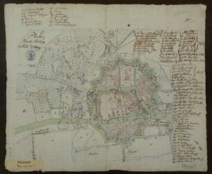 Plan von der Vestung von der Stadt Elbing