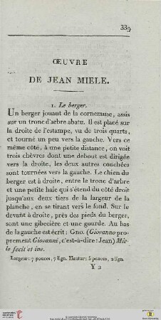 Oeuvre de Jean Miele