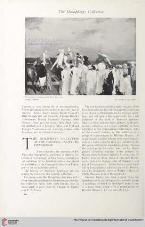The Humphreys collection at the Carnegie Institute, Pittsburgh