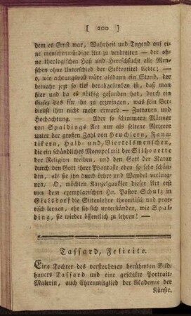 Taffard, Felicite. - Zöllner, Joh. Fried.