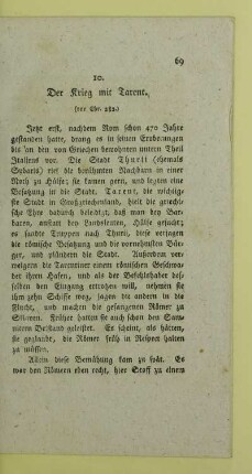 10. Der Krieg mit Tarent