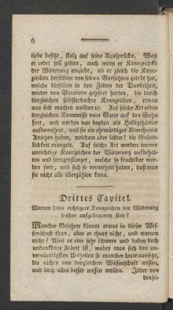 Warum keine richtigere Kennzeichen der Witterung bisher aufgekommen sind?