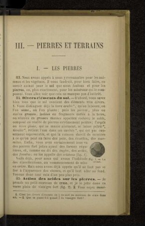 III. - Pierres et Terrains