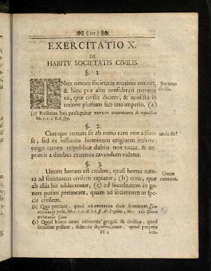 221-234, Exercatio X. De Habitv Societatis Civilis.