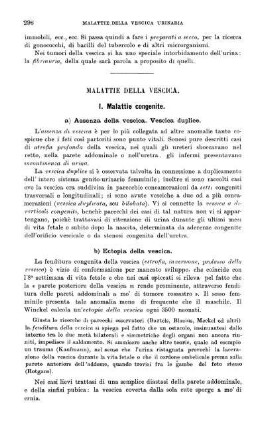 Malattie della vescica.