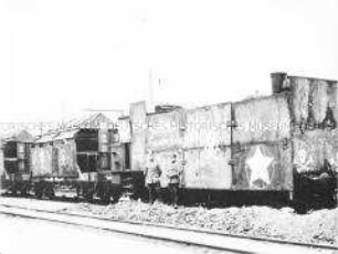 Aus der Firmengeschichte des VEB Leuna-Werke "Walter Ulbricht": Panzerzug der Arbeiter der Leuna-Werke während der Märzkämpfe von 1921 in Mitteldeutschland