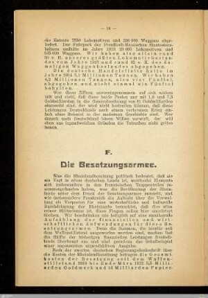 F. Die Besatzungsarmee