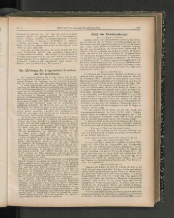 Brief aus Konstantinopel.