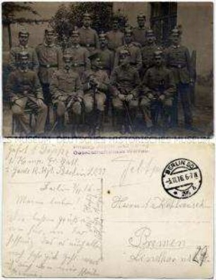Gruppenbild der 1. Kompanie des Ersatz Bataillons, 2. Garde Regiment