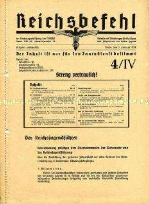 Mitteilungsblatt der Reichsjugendführung der NSDAP für HJ-Funktionäre