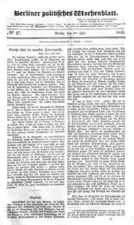 No 27, 4. Juli 1835