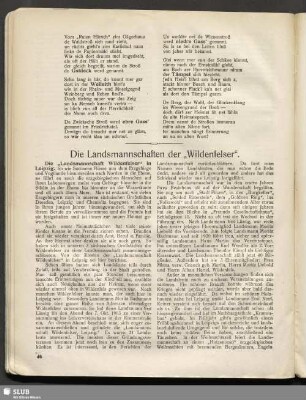 Die Landsmannschaften der "Wildenfelser"