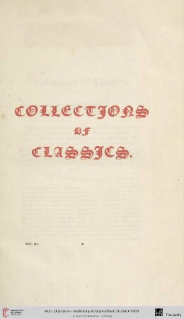 Collections of Classics